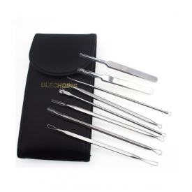 8pcs professional blackhead and blemish remover kit blackheads extractor comedone extractors blemish case with mirror