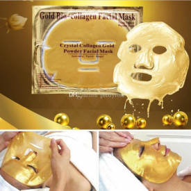 Cheap wholesale Gold Bio-Collagen Facial Mask Face Mask Crystal Gold Powder Collagen Facial Mask Moisturizing Anti-aging 24k Gold Masks