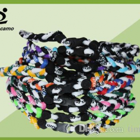 sport ropes portable package of 100 baseball softball Chokers Titanium Germanium Tornado Baseball Necklace adjustable – 22'' 20" 18'' 16''