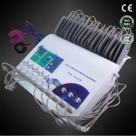 2018 Newest !!! 2 in 1 Russian Wave Tens Ems Electric Muscle Stimulator Pads Belt For Tens Plus Heating TM-502B Weight Loss Slimming Machine