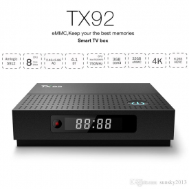 TX92 3GB RAM 32GB ROM Android 7.1 Smart TV Box Amlogic S912 Octa Core Bluetooth 2.4G/5.8G Wifi 1000M LAN 3G 32G Set Top Box with Display