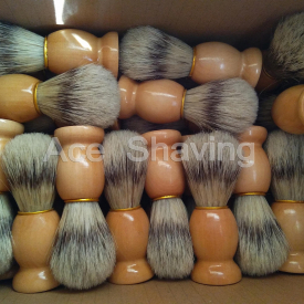 30 Pieces of Faux Badger Color Boar Bristle Hair Wooden Handle Shaving Brush Beard Shaver