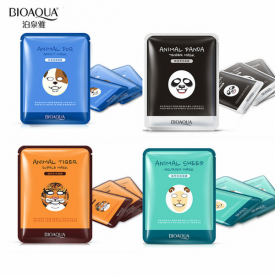 BIOAQUA Skin Care Sheep/Panda/Dog/Tiger Four Types Optional Facial Mask Moisturizing Oil Control Cute Animal Face Masks