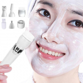 5 in 1 Women Electric Razor Epilator Waterproof Bikini Trimmer Facial Brush USB Charging Nose Epilator Tools OOA5000