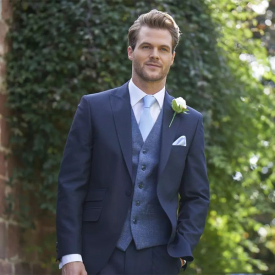 Custom Blue Wedding Tuxedos Slim Fit Men Suits 2018 (Jacket+Pants)Groom Suit 2 Pieces Prom Formal Business Suits