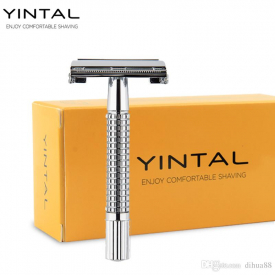 1 Razor +10 Blades WEISHI Double Edge Safety Razor Copper + Plating Men's Manual Portable Shaver