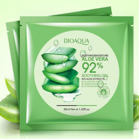 BIOAQUA Natural Aloe Vera Gel Face Mask Moisturizing Oil Control Wrapped Shrink Pores Facial Masks Cosmetic Skin Care