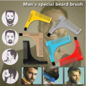 Beard Bro Beard Shaping Tools with Brush Styling Template Shaping Combs for Hair Beard Trim Template Models Moustache Combs CCA9401 60pcs
