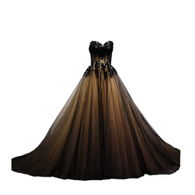 2018 New Sexy Gorgeous Sweetheart Black Tulle Gold Lace Corset Ball Gown Quinceanera Dresses Sweet 16 Prom Party Prom Gown