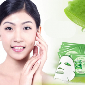 BIOAQUA Natural Aloe Vera Gel Face Mask Moisturizing Oil Control Wrapped Mask Shrink Pores Facial Mask Cosmetic Skin Care