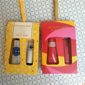 2018 item  4 styles hugs and kisses hand cream & lip balm sets mini hand lotions 1box=2pcs fast shipping