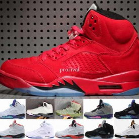 men 5 raging bull red royal suede blue white cement olympic og black metallic oreo mens basketball shoes 5s sports sneakers size 8-13
