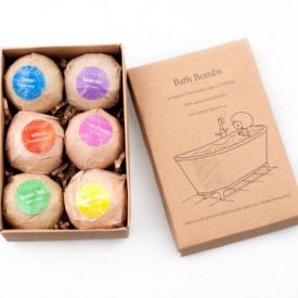 6pcs bath bombs gift set handmade ball large fizzy organic bath bombs kit for moisturizing bubble & spa bath