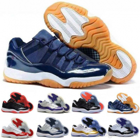Wholesale X1 11 low QS Bred georgetown basketball shoes Citrus mens athletic trainer sports Hot sell 11s Gold Medal sneaker Women