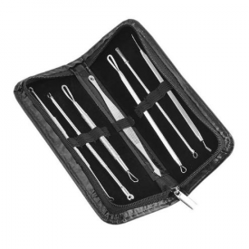 7pcs blackhead remover tool kit face skin care tools facial comedone acne needle clip pimple tweezer blemish extractor tools set