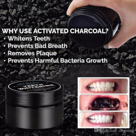 100% Natural Organic Activated Charcoal Natural Teeth Whitening Powder Remove Smoke Tea Coffee Yellow Stains Bad Breath Oral Care 30g/bottle