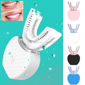 360 Degree Automatic Electric Toothbrush Rechargeable Sonic Dental Toothbrush USB Silicone Brush Teeth Heads Care Smart U Type 4 Colors