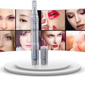YYR DERMA PEN rechargeable stainless steel electric meso machine auto derma pen microneedling therapy system with battery and socket