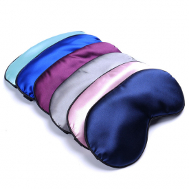 1pc pure silk sleep rest eye mask padded shade cover travel relax aid blindfolds eye care tool