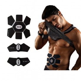 2018 New Smart Ems Abdominal Muscle Trainer Electric ABS Stimulator Fitness Gym Body Loss Slimming Massager for Women Men #257447