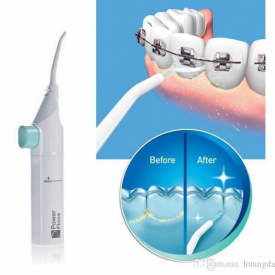 2Pcs/lot Portable Power Floss Dental Water Jet Tooth Pick No Batteries Dental Cleaning Whitening Cleaner Kit Toothpick Oral Hygiene