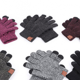 christmas gift knit glove man woman warm mittens plus velvet thicken gloves for touch screens wool cashmere unisex
