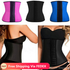 latex waist trainer corset 9 steel bone shapewear body shapers women corset slimming belt waist shaper cinta modeladora