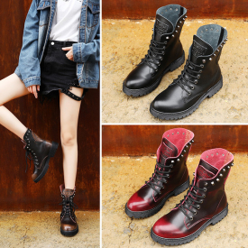 Fashion women's 2019 spring autumn new Martin boots sports comfortable women's shoes retro ladies boots British wind boots