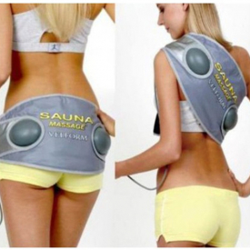 2 In 1 Sauna Heating Vibrating Massage Belt Electric Fat Burning Belly Trainer Abdomen Muscle Stimulator Loss Weight Shaper