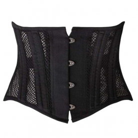 Wholesale Women's 26 Steel Boned Breathable Mesh Short Torso Underbust Corset Waist Trainer Body Shaper J190701