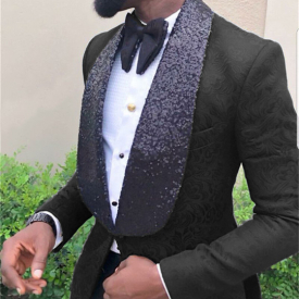 Hot Selling Groomsmen Shawl Lapel Groom Tuxedos One Button Men Suits Wedding/Prom/Dinner Best Man Blazer ( Jacket+Pants+Tie) K412