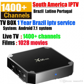 x96 mini android 7.1 OS tv box with brazil + channels VOD Portugal spain Brazil Globo REDE Latino IPTV 1000+ films 1400+ Live with 4K video