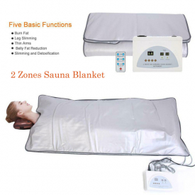 2 Zone Far Infrared FIR Sauna Slimming Blanket Weight Lose Spa Detox Anti-aging Fat Reduce Machine Spa