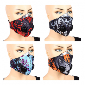 breathable carbon filters face mask health care men sports cycling bicycle dust smog protective half face neoprene mask pm2.5