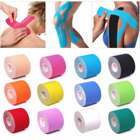 5 size Kinesiology Tape Muscle Bandage Sports Kinesiology Tape Roll Elastic Adhesive Strain Injury Muscle Sticker Kinesiology Tape