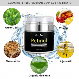 High-quality MABOX Retinol 2.5% Moisturizer Face Cream and Eye Vitamin E Best Night and Day Moisturizing Creams dhl free shipping.