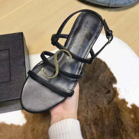 2018 new slope with the ladies sandals summer Korean version of the comfortable fashion wild diamond rough with high-heeled high heels35-40