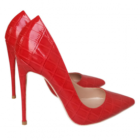 Free Shipping 2019 new fashion red Patent leather lady heels Party Prom Evening women lady sexy pointed toe Party high heeled Wedding shoes