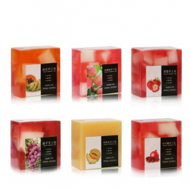 Women Fruit Handmade Soap Oil Control Moisturizing Fruit Essential Oil Soap Lady Face Cleaning Soap Girl Beauty Makeup Tool RRA980