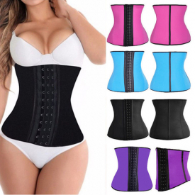 black body shapers waist trainer women slim fitness waist cincher corset belt shaperwear plus size black purple blue rose red