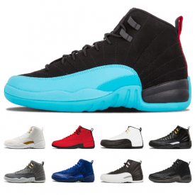 wholesale 12 basketball shoes mens french blue bordeaux dark grey men sports 12s taxi flu game playoffs athletic trainers sneakers size 7-13