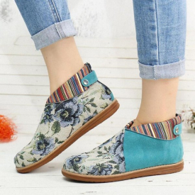 women ankle boots chaussure booties flats luxury PU leather gladiator plus size ethic shoes woman zapatos mujer sapato D1679