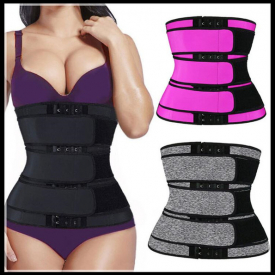 3 Belt Slimming Sheath Workout Trimmer Neoprene Belt Women Tummy Body Shaper Fitness Corset Shapewear Adjustable Sweat Reducing Girdles