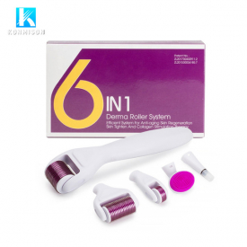 6 in 1 dr.pen micro needle derma pen roller 300/720/1200 pins microneedle skin care device with facial cleaning brush