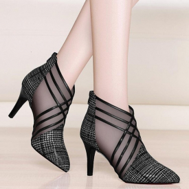 Female Sandals, Lace Mesh Shoes, Feminine, Casual, High-end Stilettos, 2021 Hj Wc6v