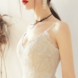 Boho 2021 New Spaghetti Strap a Line Tulle Long Backless Beach Wedding Gown Lace Top Bride Es 4UM1