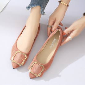 Spring Autumn Metal Buckle Women Shoes Woman Loafers Casual Shoes Flats Plus Size Slip on Shallow Ladies Flats Female Shoes A3T6