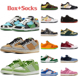 SB Low Pro Men Running Shoes Panda Pigeon Infrared Muslin Parra Shadow Green Lobster White Womens Trainers Sneakers