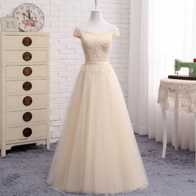 Bridesmaid Dress Vestido De Talla Grande Verano 2021 Vestidos Dama Honor Color Rosa Con Apliques Tul Hombros Descubiertos Vest