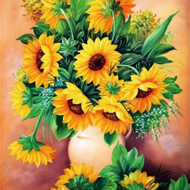 DIY Diamond Painting as Home Store or Office Wall Decoration, 5D HD Flower Canvas Paint-By-Number Full Diamonds Art Craft Kits for Adults and Kids Gifts – A Bunch Sunflower